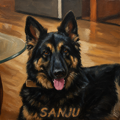 Custom Pet Portrait | Hand-Painted Oil Painting on Canvas view 3