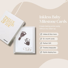 Inkless Baby Footprint Kit – 12 Monthly Milestone Cards view 4