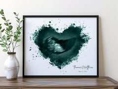 Splatter Heart Ultrasound Art view 3