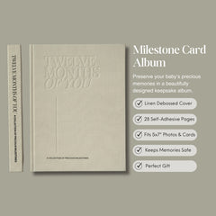 Inkless Baby Footprint Kit – 12 Monthly Milestone Cards view 5