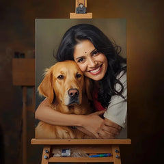 Custom Pet Portrait | Hand-Painted Oil Painting on Canvas view 2